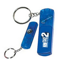 Blue Light Up Whistle Keychain with Compass & Red LED